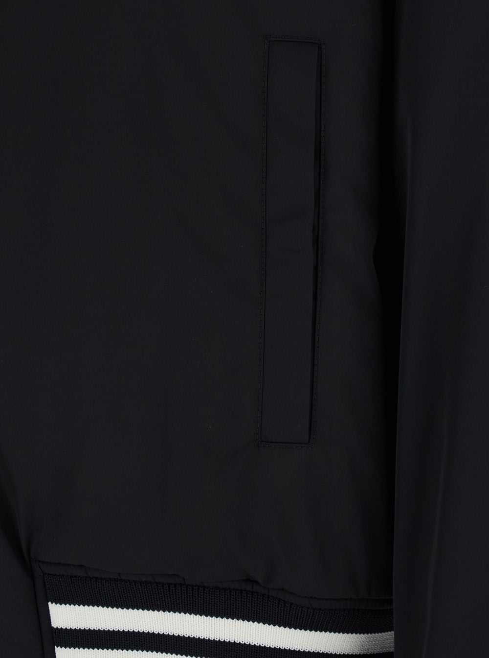 Gucci Men Black Reversible Jacket With Contrasting Details And Bomber Collar In Tech Fabric For Men