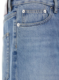Gucci Men Light Blue Jeans With Bleach Effect In Denim For Men