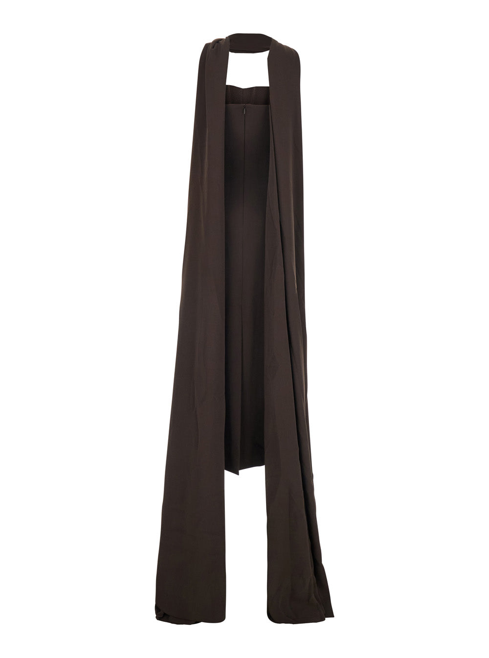 Solace London Women Martine Midaxi Dress - Brown - Off Shoulder Long Dress With V-Neck - In Fabric - Women