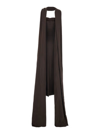 Solace London Women Martine Midaxi Dress - Brown - Off Shoulder Long Dress With V-Neck - In Fabric - Women