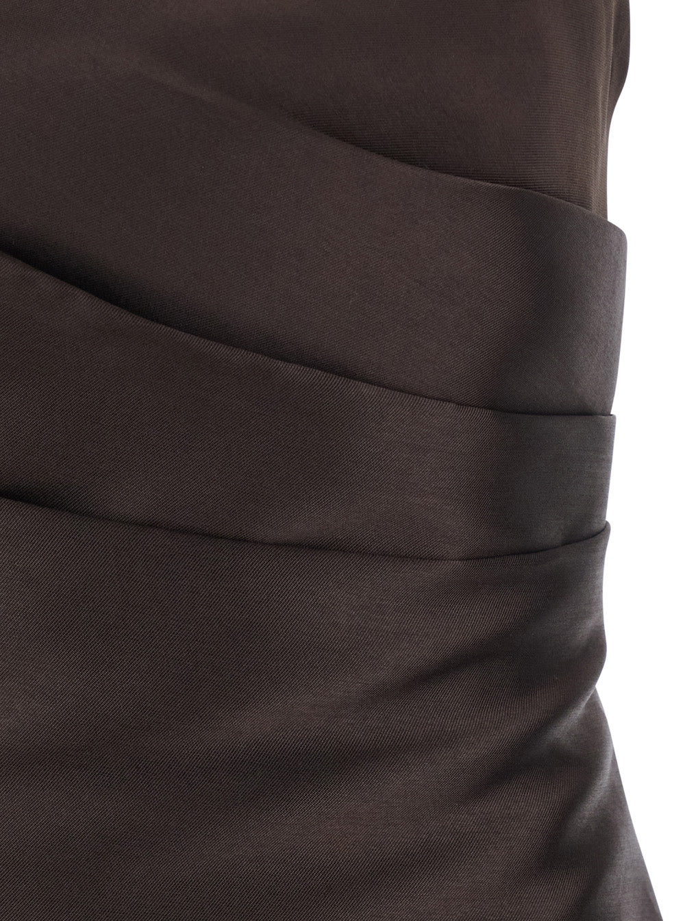 SOLACE LONDON Solace London Women 'Alia' Brown Long Dress With Straight Neckline And Flared Design In Tech Fabric Women