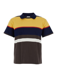 Versace Men Multicolor 'Strips' T-Shirt With Colorful Details For Men