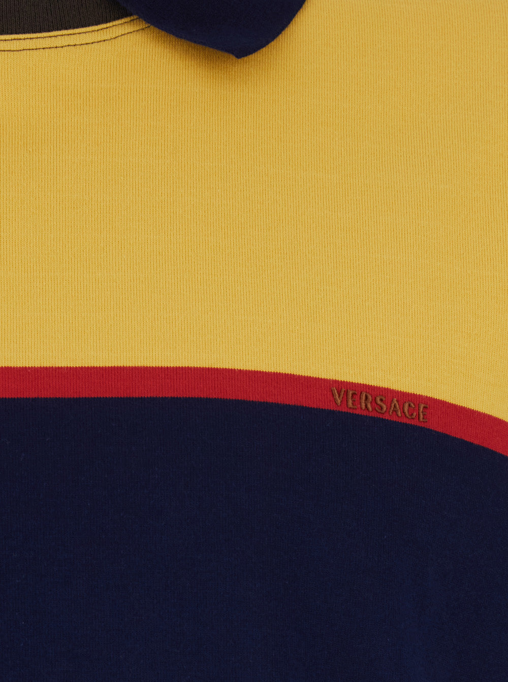 Versace Men Multicolor 'Strips' T-Shirt With Colorful Details For Men