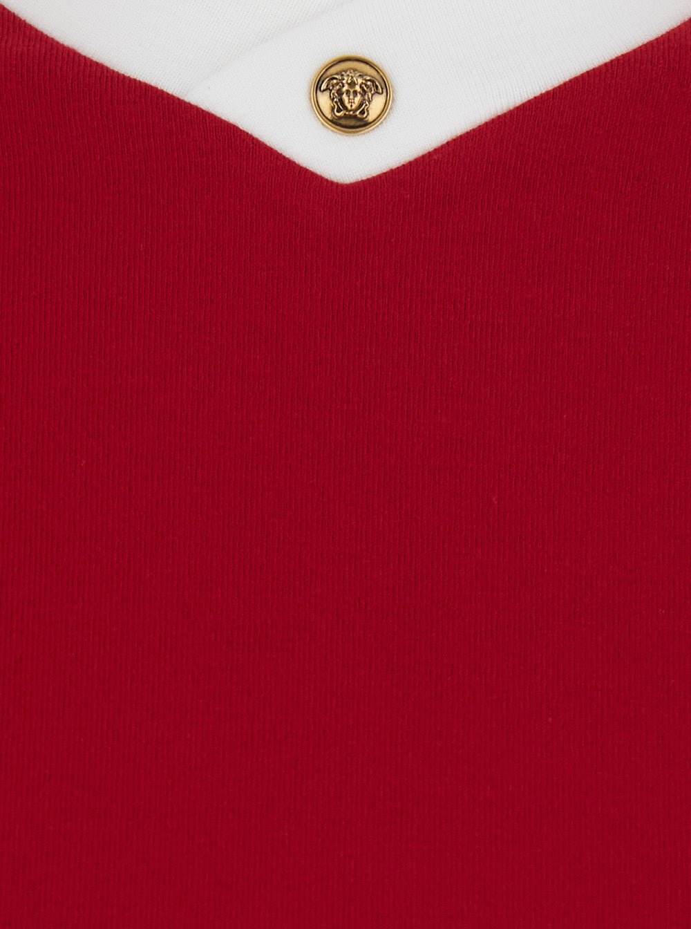 Versace Women Tshirt - Red - Logo Print T-Shirt On The Front - Cotton - Men