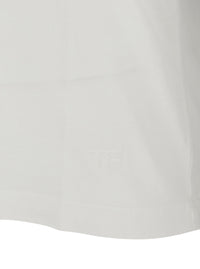 Tom Ford Men T-Shirt 'Cotton Silk Ss' White With Round Neck In Cotton And Silk Men