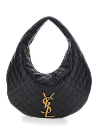 SAINT LAURENT Saint Laurent Women Shoulder Bag 'Ysl Bo Icare Hobo' With Simple Design In Black Leather For Women