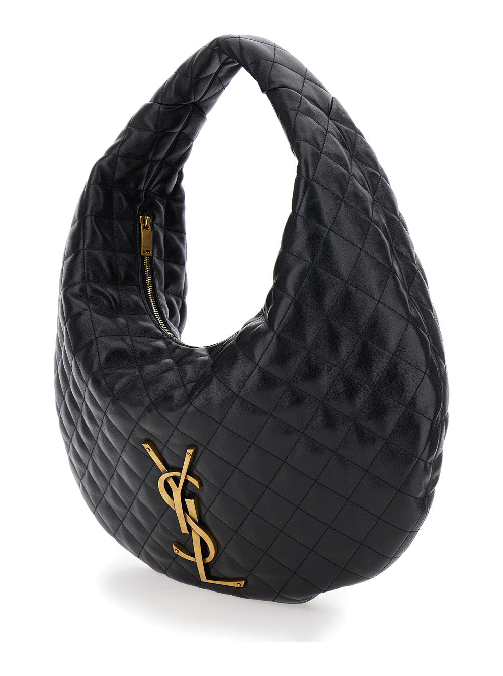 SAINT LAURENT Saint Laurent Women Shoulder Bag 'Ysl Bo Icare Hobo' With Simple Design In Black Leather For Women