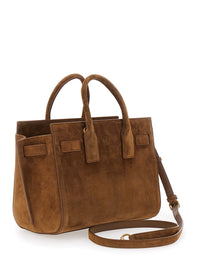 SAINT LAURENT Saint Laurent Women Brown Handbag 'Sac De Jour' With Suede Details For Women