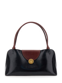 VERSACE Versace Women 'Vivien' Black Shoulder Bag With Turn Lock Closure And Medusa Plaque In Leather For Women