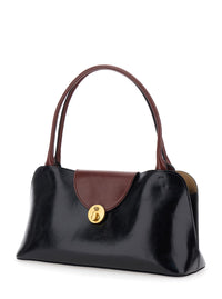 VERSACE Versace Women 'Vivien' Black Shoulder Bag With Turn Lock Closure And Medusa Plaque In Leather For Women