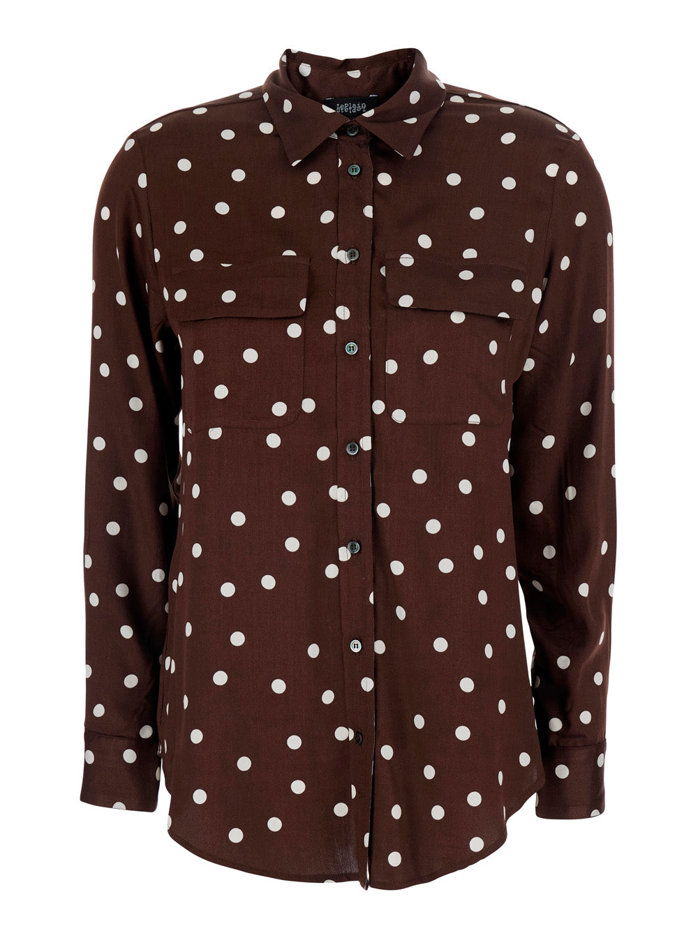 Leplain Women Pois Pocket Shirt - Brown - Shirt With Pockets And Polka Dot Design - In Polyester - Women