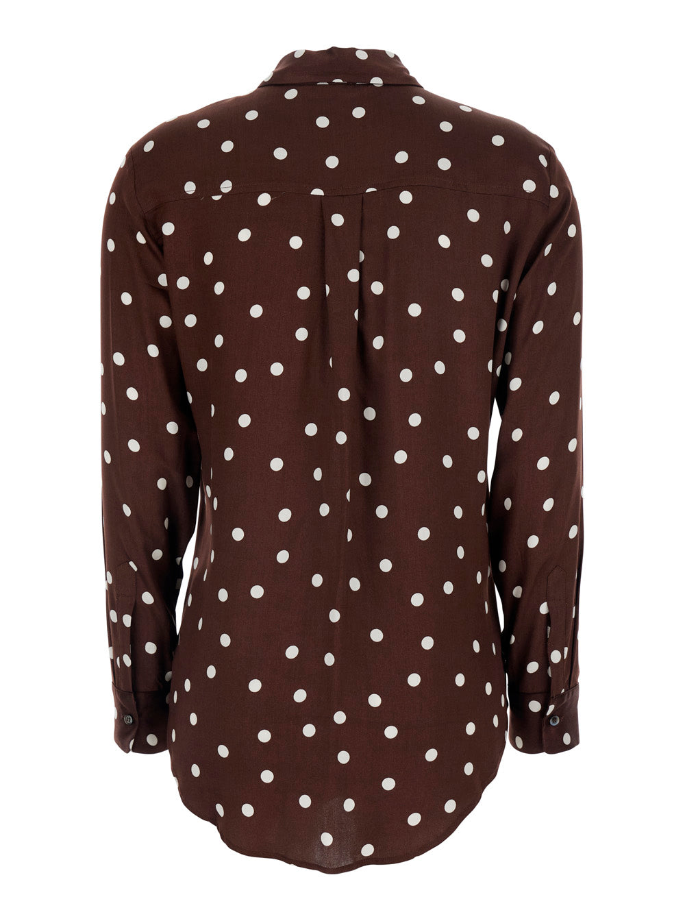 Leplain Women Pois Pocket Shirt - Brown - Shirt With Pockets And Polka Dot Design - In Polyester - Women