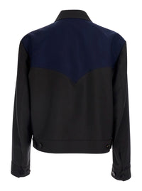 Versace Men Brown Jacket With Classic Collar And Zip Closure On The Front In Leather For Men