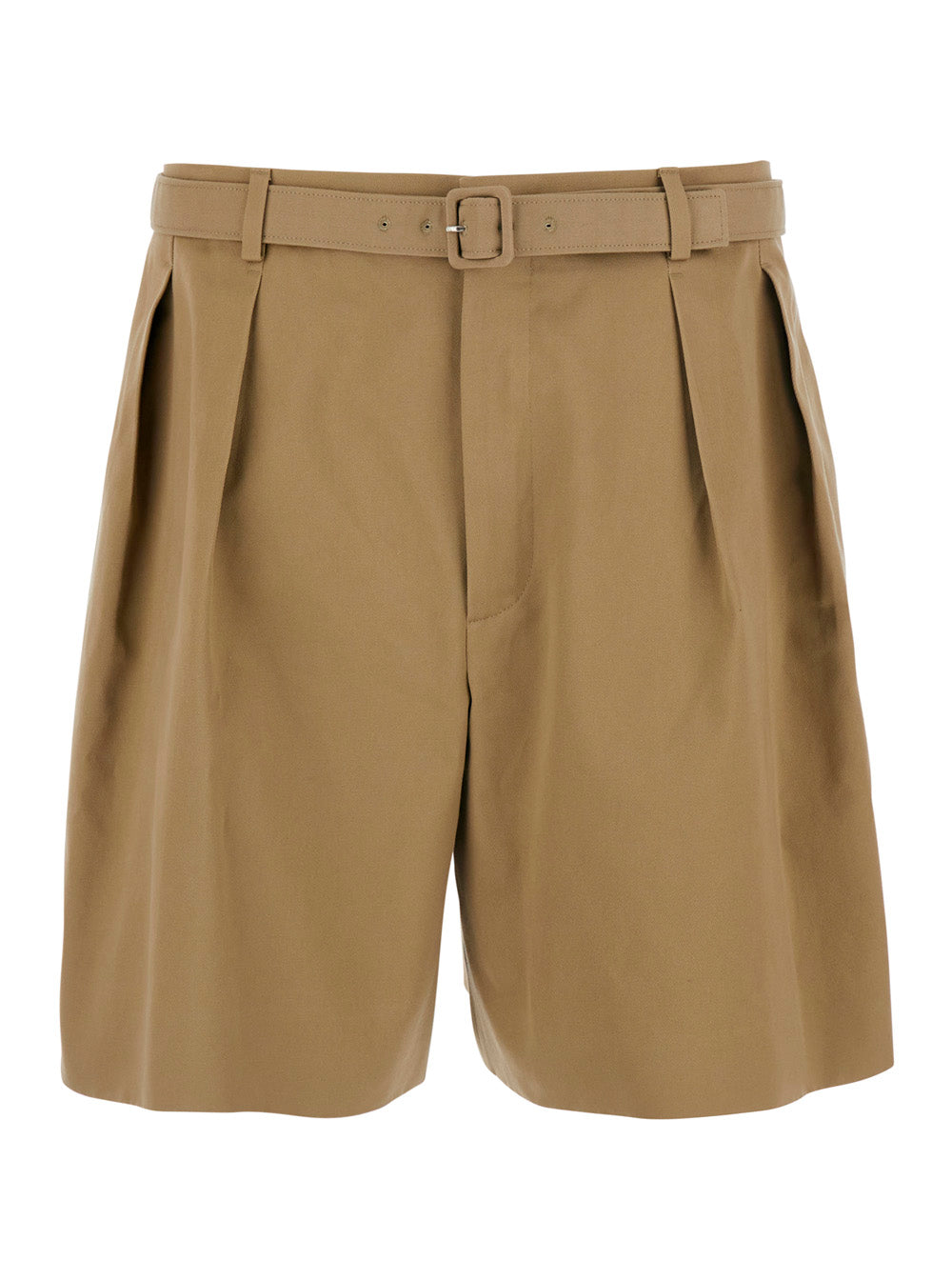 Saint Laurent Men Beige 'Cotton' Trousers With Side Pockets And High Waist For Men