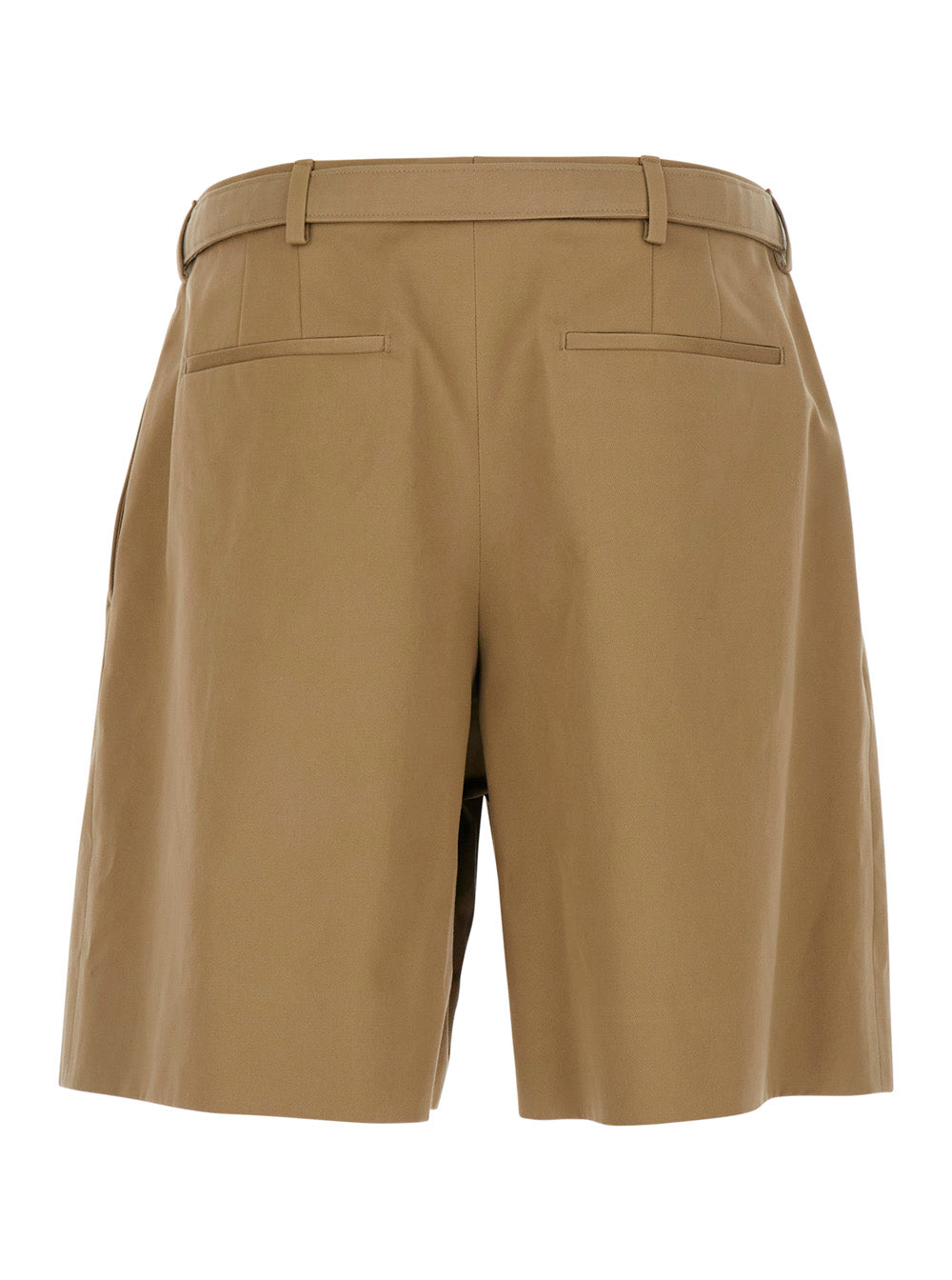 Saint Laurent Men Beige 'Cotton' Trousers With Side Pockets And High Waist For Men