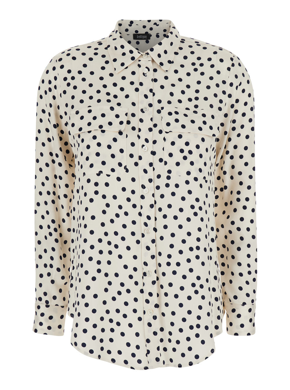 Leplain Women Shirt 'Pois Pocket Shirt' - White - Shirt With Pocket And Polka Dot Patterns In Polyester - Women