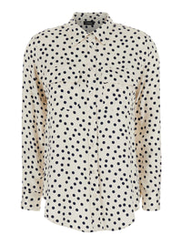 Leplain Women Shirt 'Pois Pocket Shirt' - White - Shirt With Pocket And Polka Dot Patterns In Polyester - Women