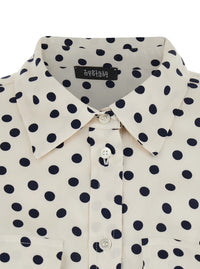 Leplain Women Shirt 'Pois Pocket Shirt' - White - Shirt With Pocket And Polka Dot Patterns In Polyester - Women