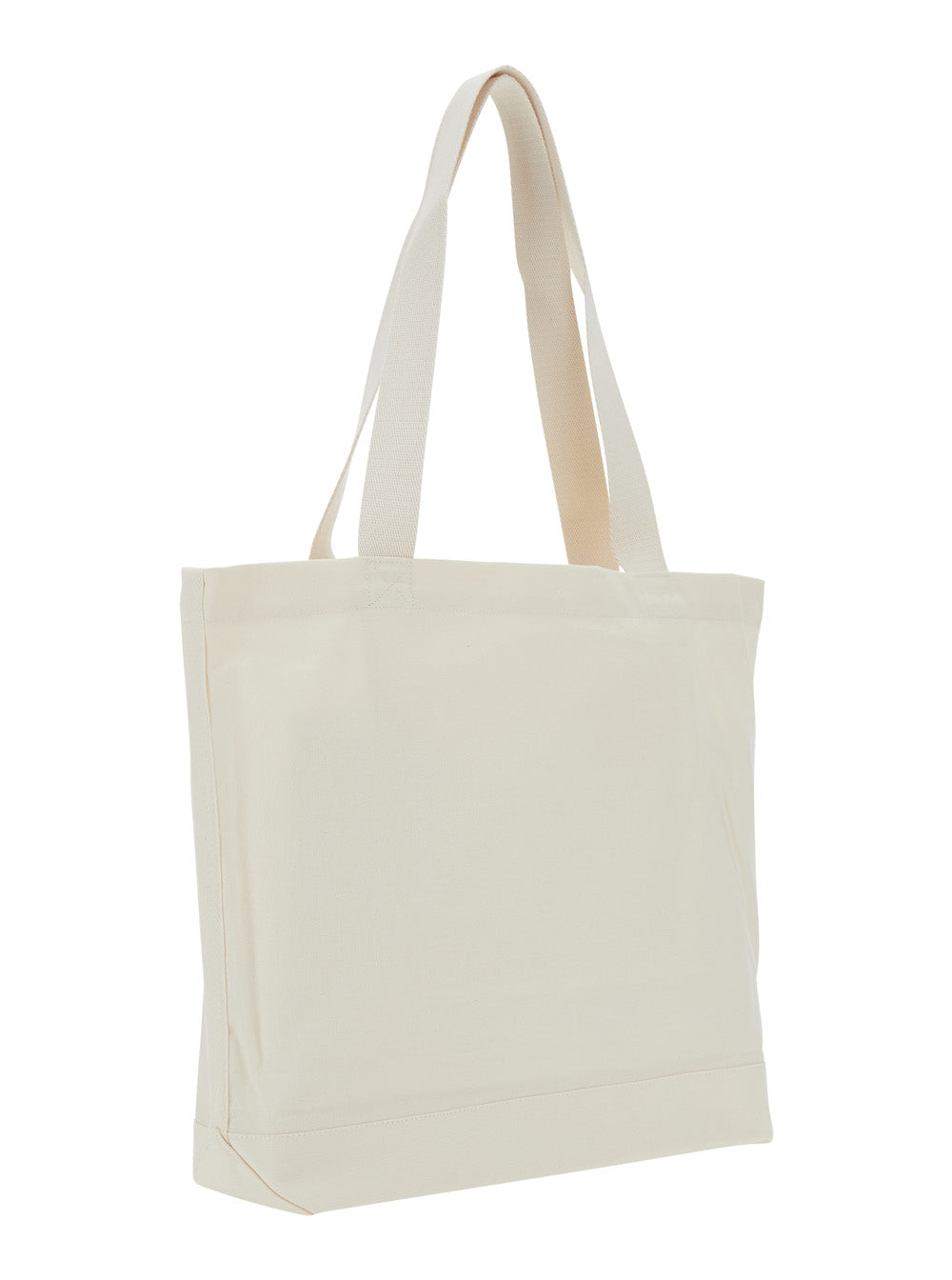 MAISON KITSUNE Maison Kitsune Men White Tote Bag With Large Fox Embroidery On The Front In Cotton For Men