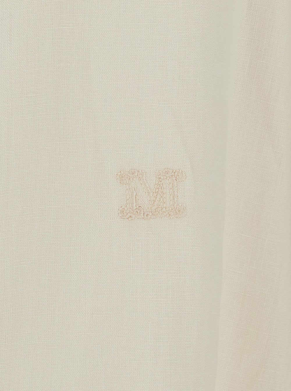 MAX MARA Max Mara Women Beige Long-Sleeved Shirt With Classic Collar In Linen For Women