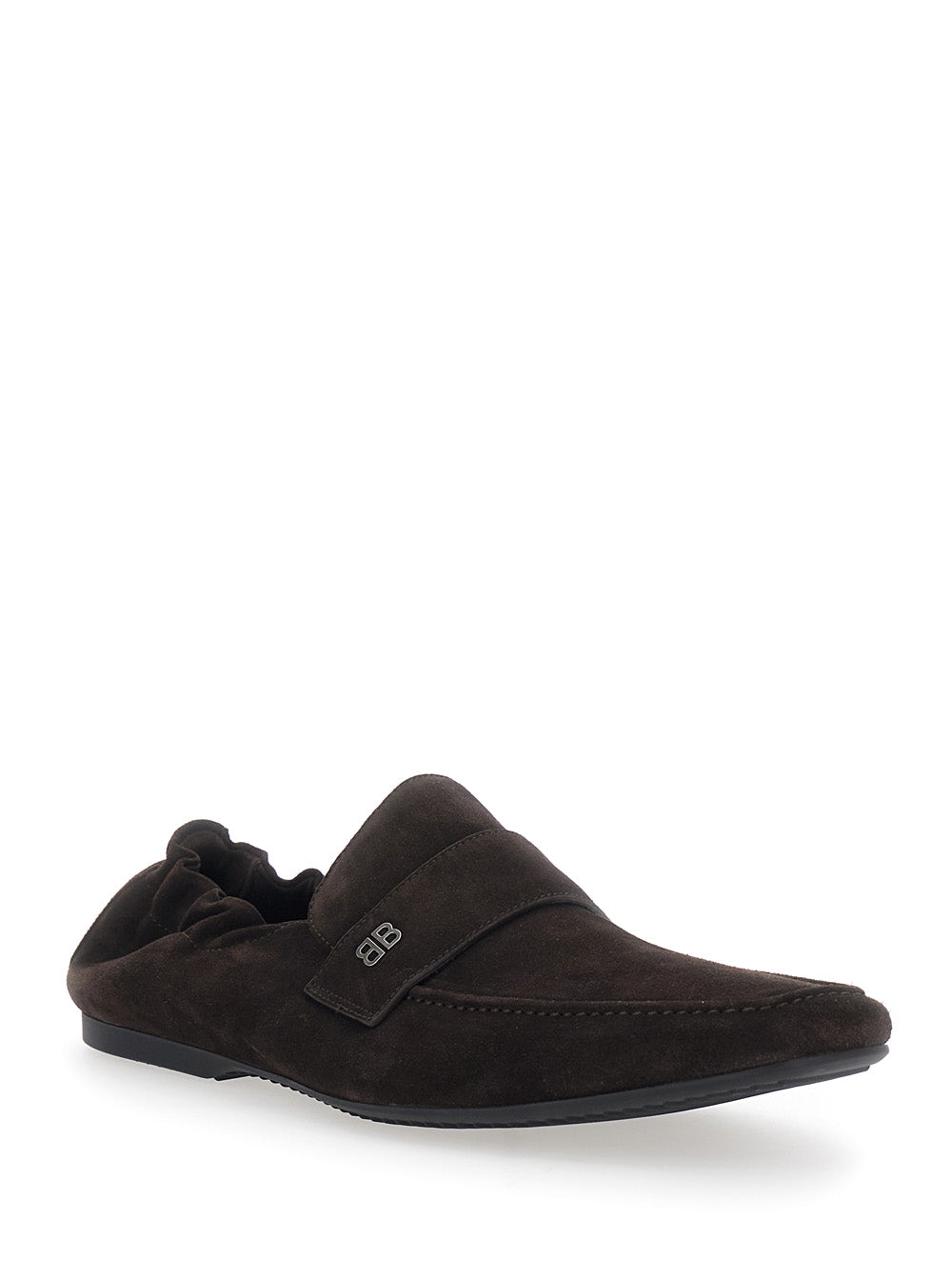 Balenciaga Men 'Palermo' Brown Loafers With Rounded Toe In Leather For Men