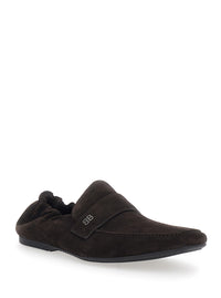 Balenciaga Men 'Palermo' Brown Loafers With Rounded Toe In Leather For Men