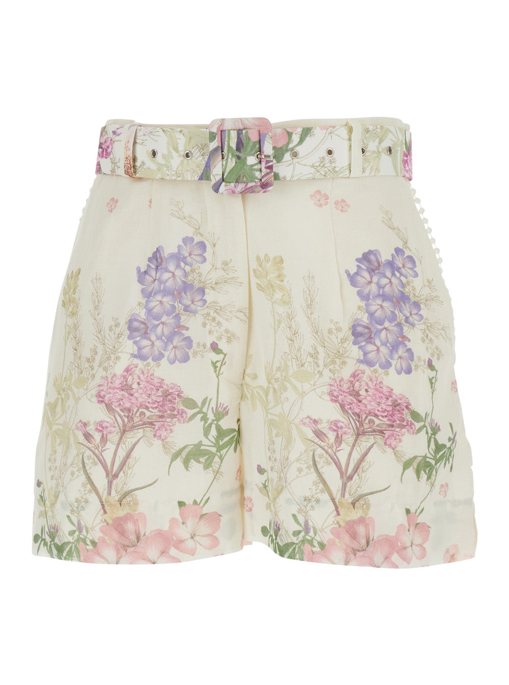 CHARO RUIZ Charo Ruiz Women 'Pansy' Multicolored Shorts With Waistband And All-Over Floral Print In Cotton For Women