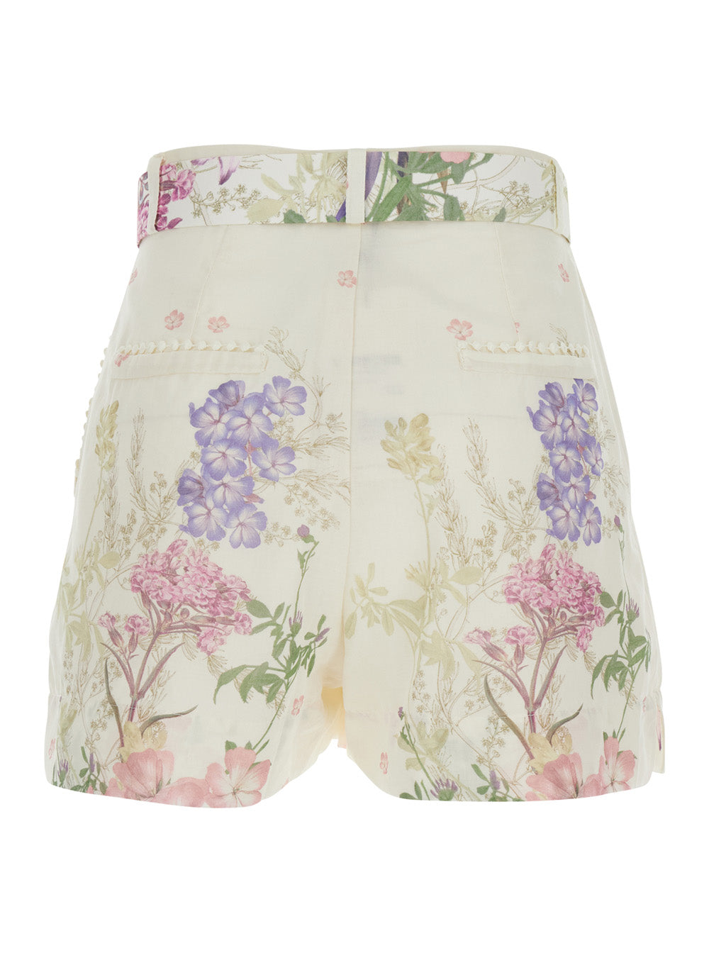 CHARO RUIZ Charo Ruiz Women 'Pansy' Multicolored Shorts With Waistband And All-Over Floral Print In Cotton For Women