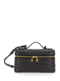Bottega Veneta Women 'Bang Bang' Brown Crossbody Bag With Removable Strap And Intreccio Motif In Leather Forwomen
