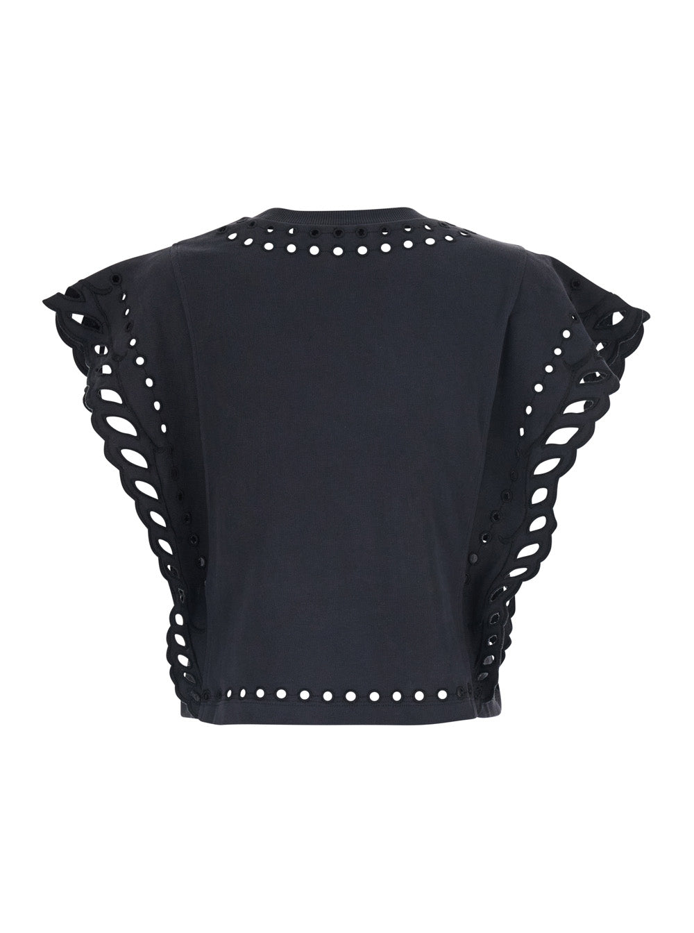 ISABEL MARANT ETOILE Isabel Marant Etoile Women Black T-Shirt 'Odyle-Gc' With Round Neck And Short Sleeves In Cotton For Women