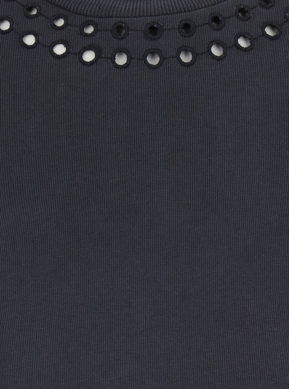 Isabel Marant Etoile Women 'Orlane' Black Dress With Round Neck And Sangallo Details In Cotton For Women