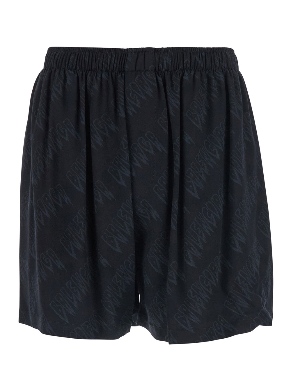 Balenciaga Men High-Waisted Shorts With Front Pockets In Black Viscose For Men