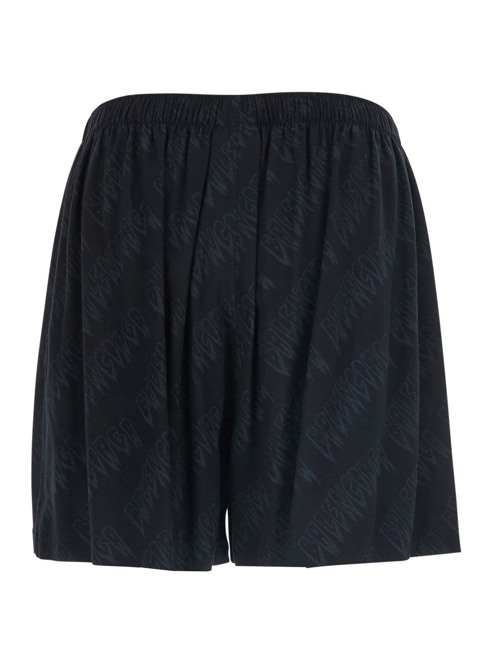 Balenciaga Men High-Waisted Shorts With Front Pockets In Black Viscose For Men