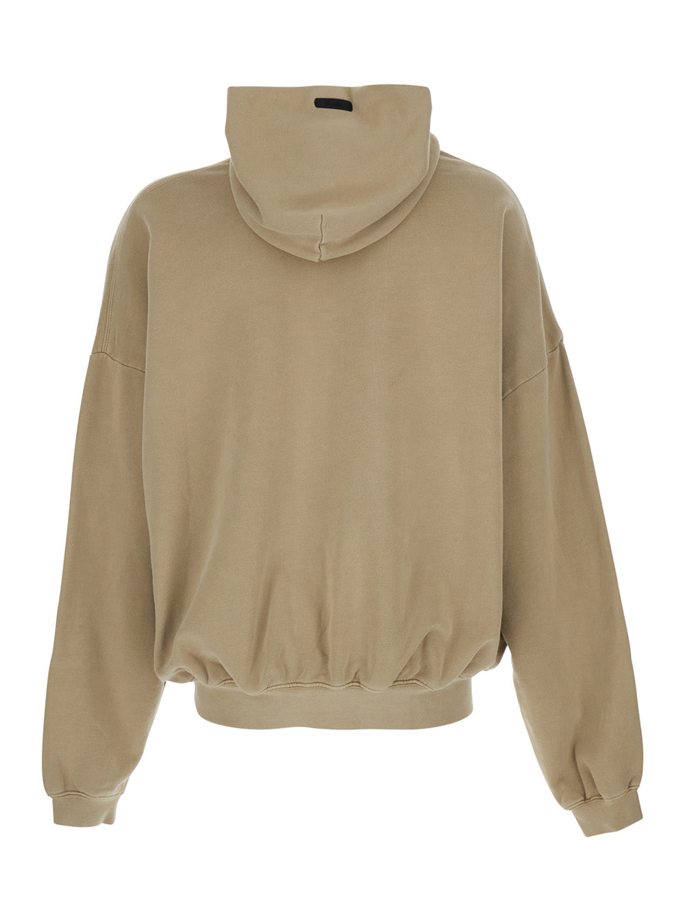 Fear Of God Men Beige Hoodie With Fixed Hood And Maxi Logo Lettering On The Front In Cotton For Men