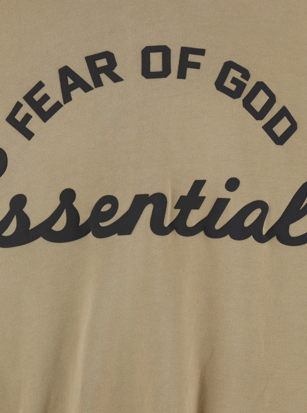 Fear Of God Men Beige Hoodie With Fixed Hood And Maxi Logo Lettering On The Front In Cotton For Men