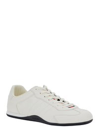 GUCCI Gucci Men 'Elan New' White Sneakers With Web Detail On The Back In Leather Man