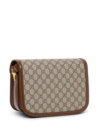 Gucci Women Shoulder Bag 'Horsebit Bag' With Beige Leather Details For Women