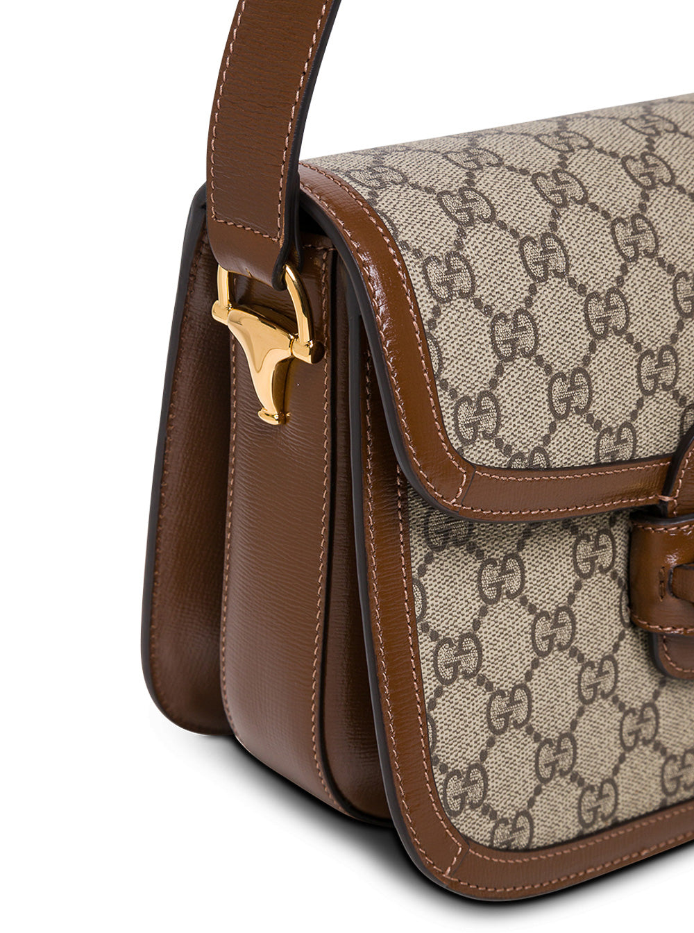 Gucci Women Shoulder Bag 'Horsebit Bag' With Beige Leather Details For Women
