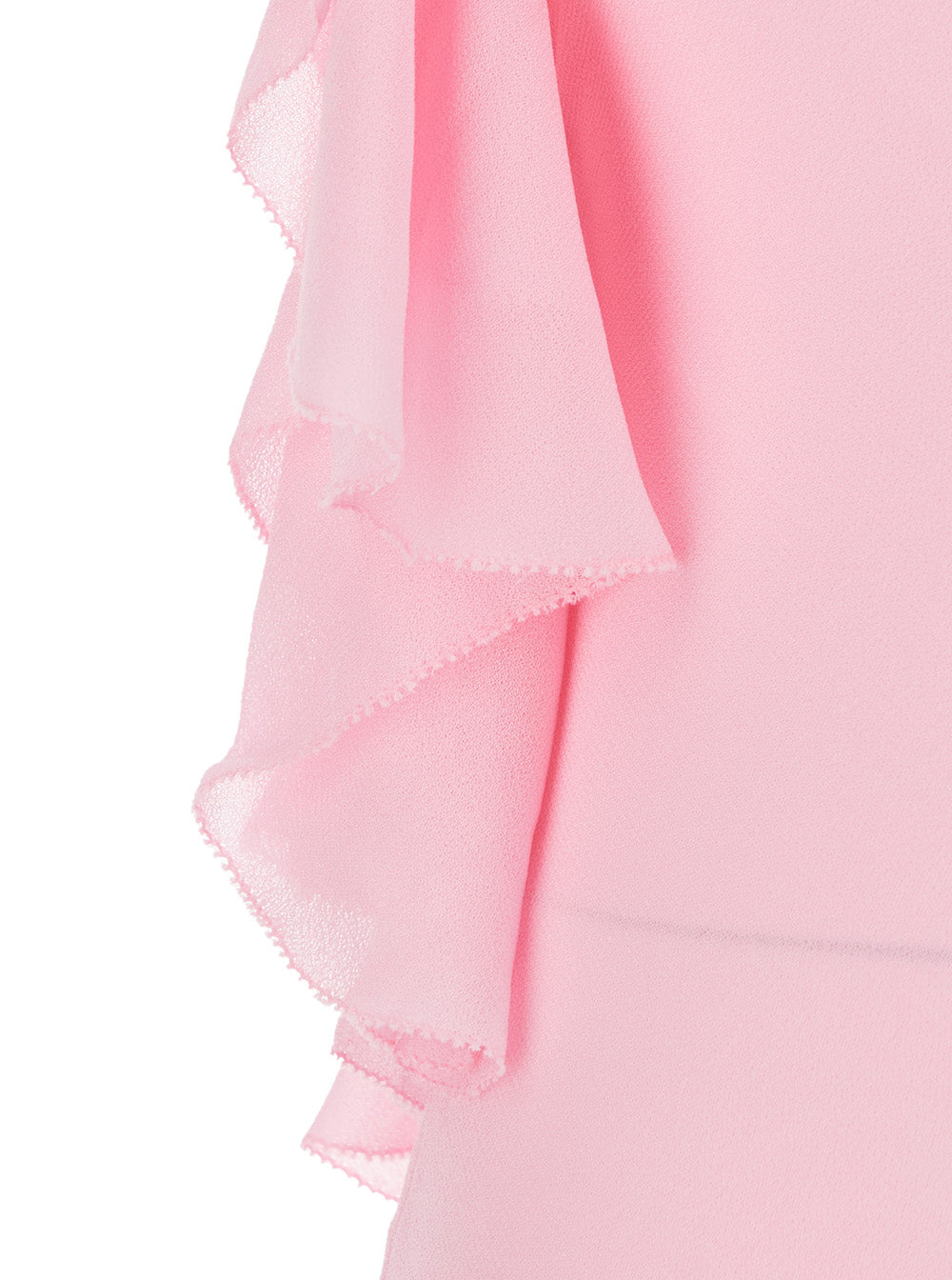 Self-Portrait Women Pink Long Dress With Ruffles In Georgette For Women