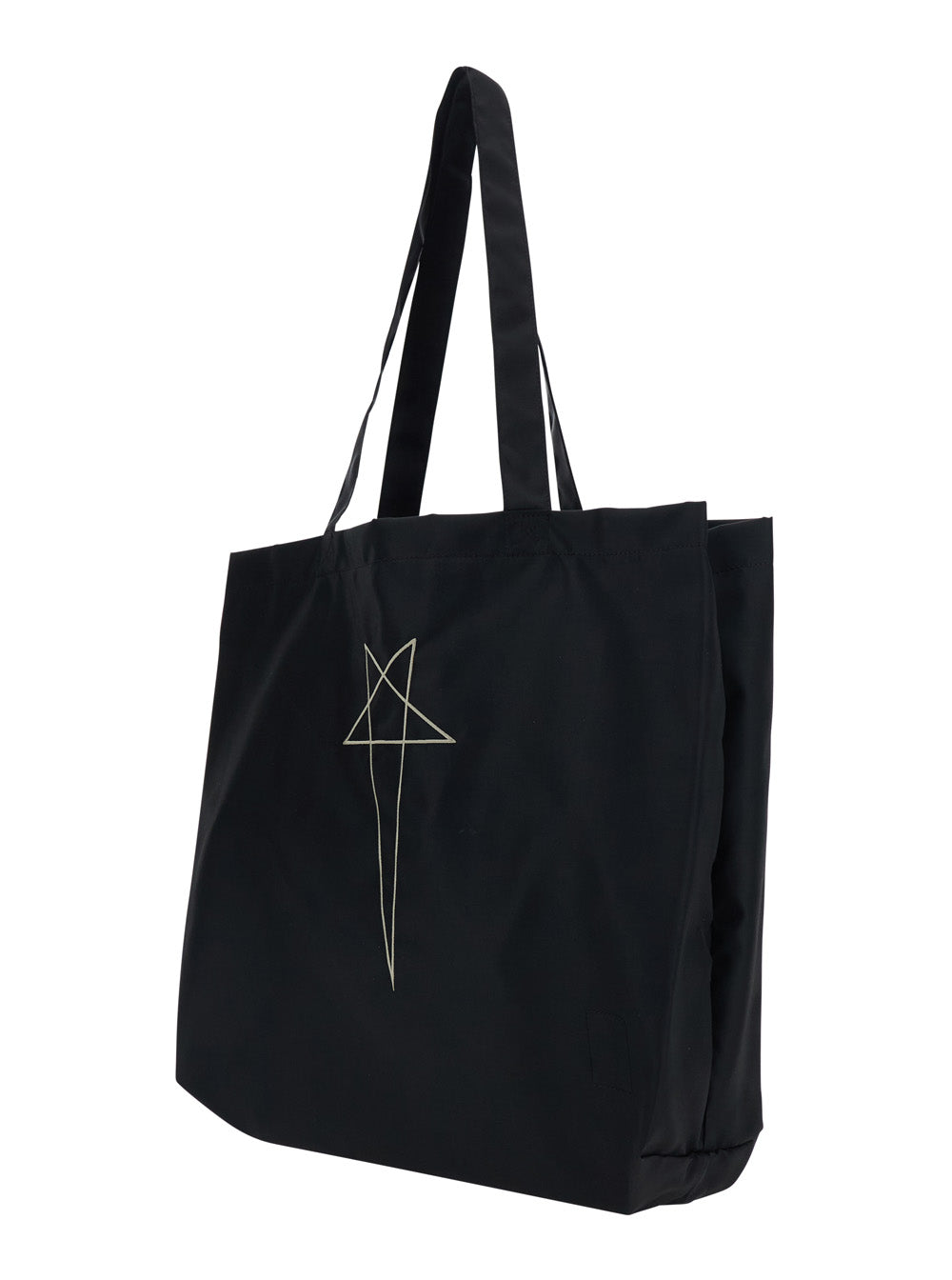 DRKSHDW Drkshdw Men Black Shoulder Bag With Maxi Logo On The Front And Two Top Handles In Cotton For Men