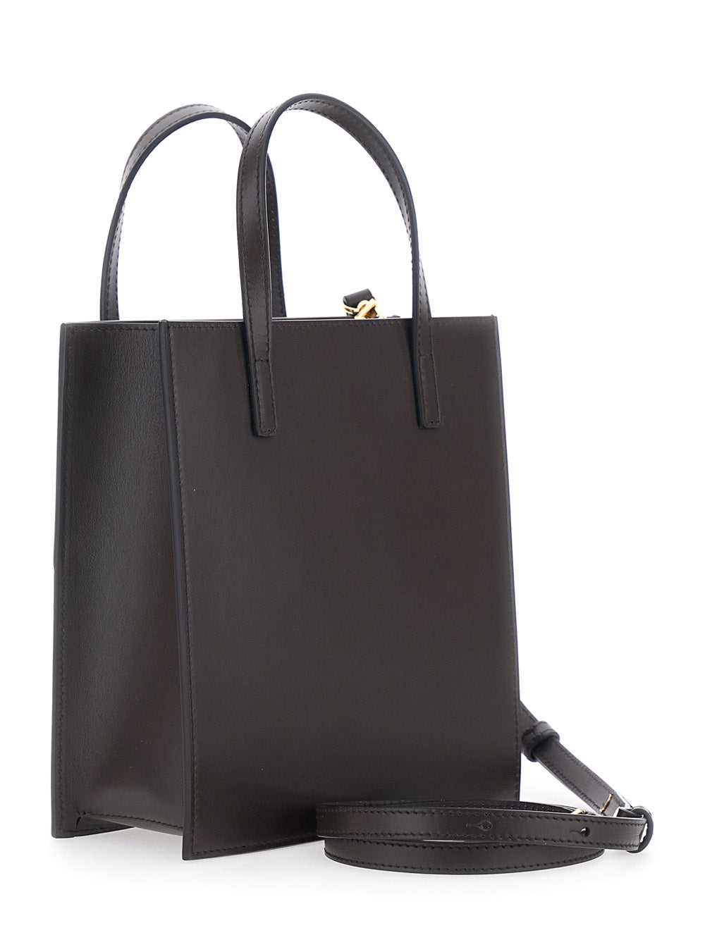 HIDESINS Hidesins Women 'Pocket M' Brown Handbag With Logo Lettering On The Front In Leather For Women