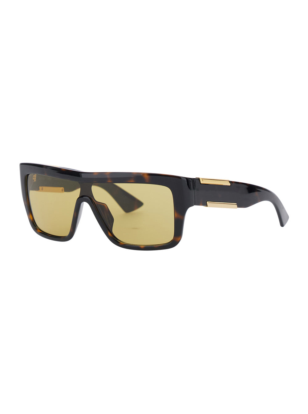 BOTTEGA VENETA Bottega Veneta Women Brown Aviator Sunglasses With Square Lenses And Metal Plates On The Side In Plastic For Women