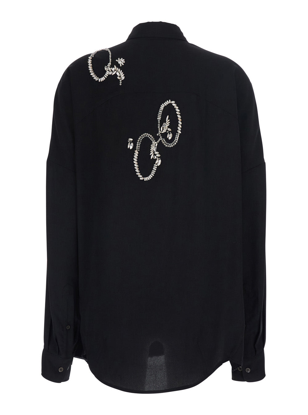 Dries Van Noten Women Casia Emb Black Blouse With Embroidered Details In Viscose For Women
