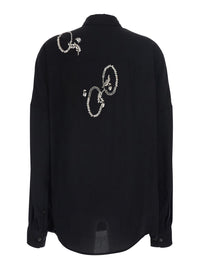 Dries Van Noten Women Casia Emb Black Blouse With Embroidered Details In Viscose For Women