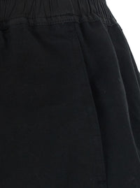 Drkshdw Men Black Shorts With Elasticated Drawstring Waist And Zip At The Back In Cotton For Men
