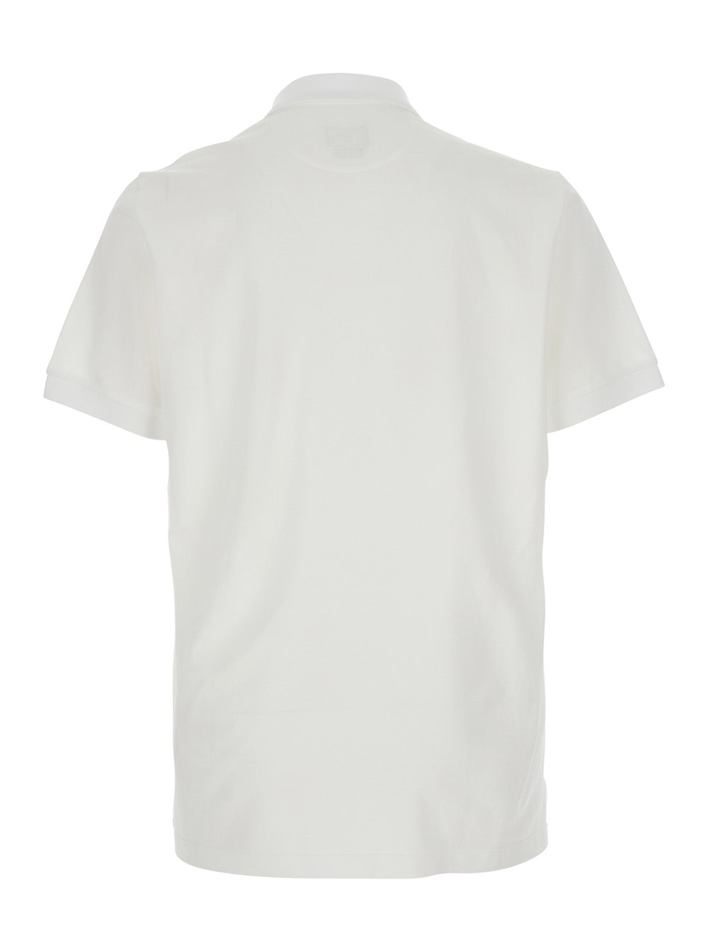 Fendi Men White Polo Shirt With Classic Collar And Logo On The Front In Cotton For Men