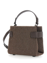BRUNELLO CUCINELLI Brunello Cucinelli Women 'Essence' Brown Crossbody Bag With All-Over Net Design In Leather For Women