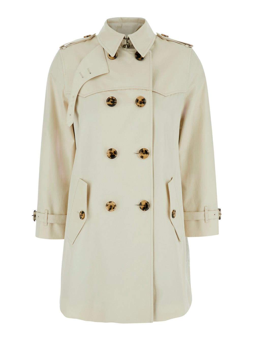 Burberry Women 'Summerside' Beige Trench Coat With Classic Collar And Ekd Patch On The Back In Cotton For Women