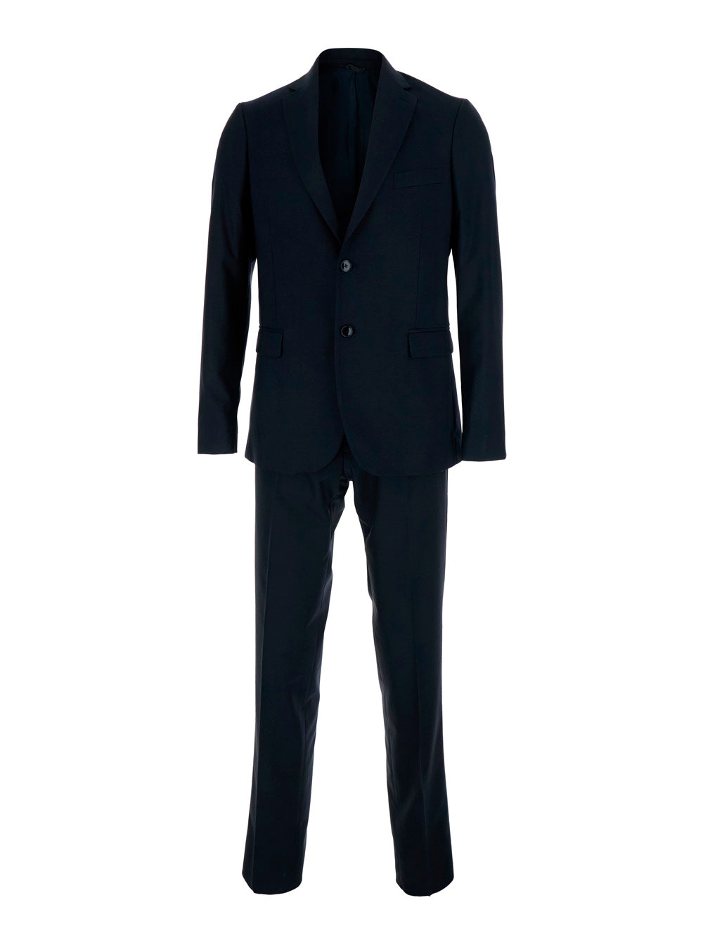 Leplain Men Single-Breasted Suit With Peak Revers And Pants Without Pleats Blue Man