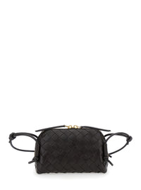 Bottega Veneta Women 'Concert' Brown Crossbody Bag With Adjustable Strap And Intreccio Motif In Suede For Women